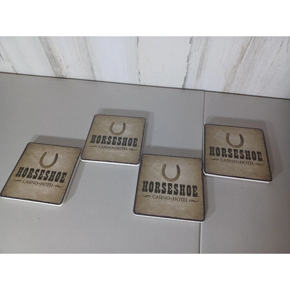 Horseshoe Casino Caster Stone CoasterSet Of 4